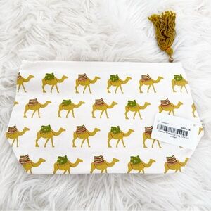 Camel Print  travel Pouch with Tassel